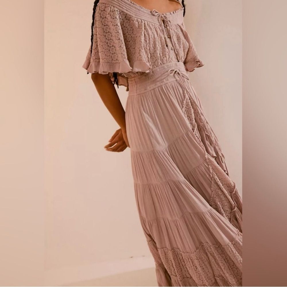 NWOT Free People Blush Layered Maxi Dress